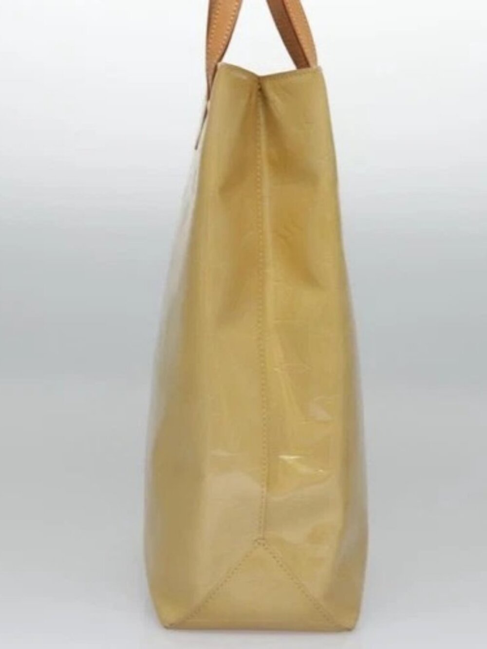 LOUIS VUITTON Monogram Vernis Reade MM Hand Bag Beige M91141 LV Auth sw134 - Picture 4 of 15